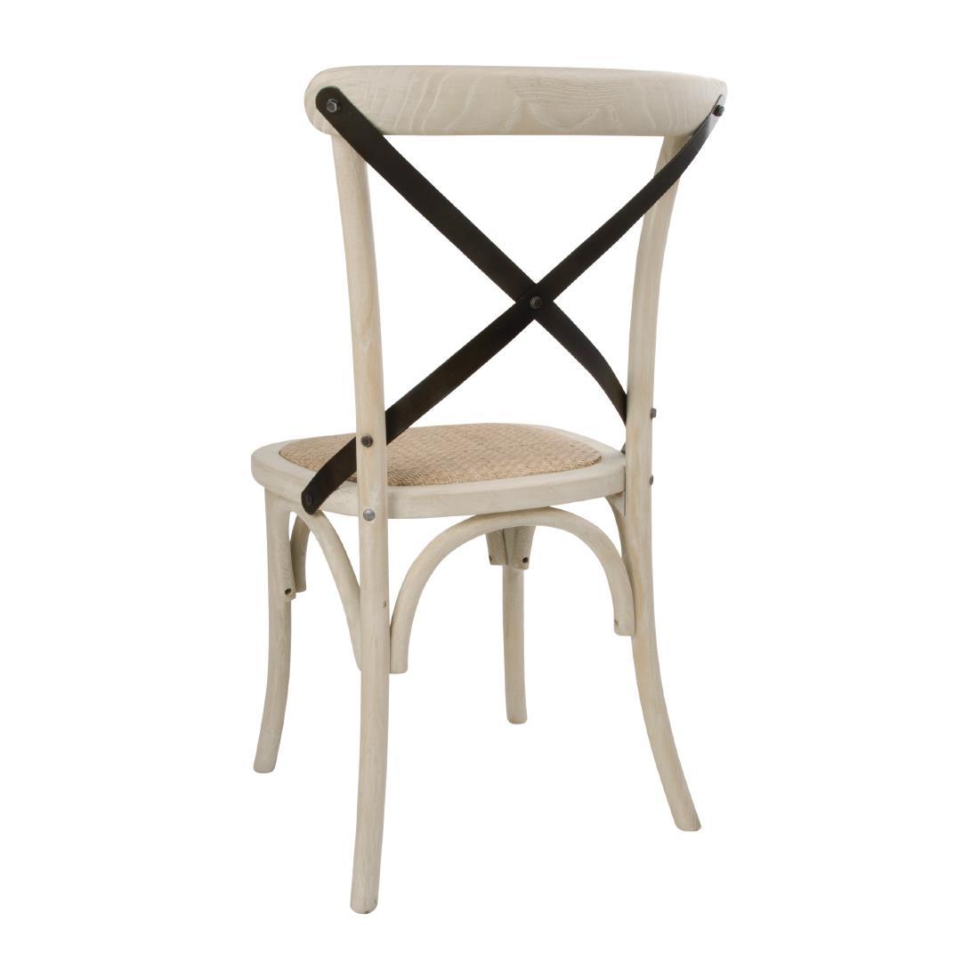 Bolero Bentwood Chairs with Metal Cross Backrest (Pack of 2) - DR306  - 4