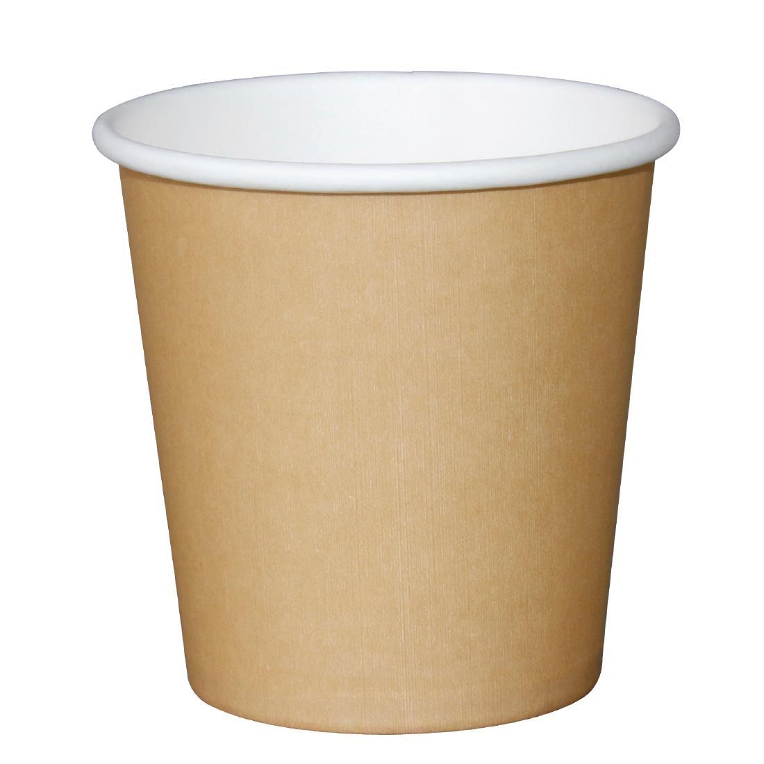 Fiesta Recyclable Espresso Cups Single Wall Kraft 112ml / 4oz (Pack of 50) - GP446  - 1