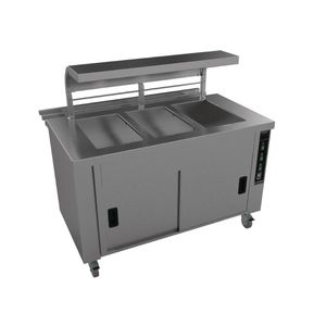 Falcon Chieftain 3 Well Heated Servery Counter with Trayslide HS3 - GM189  - 1