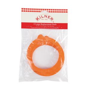 Kilner Spare Rubber Seals for Clip Top Jars 3Ltr (Pack of 6) - GL883  - 1