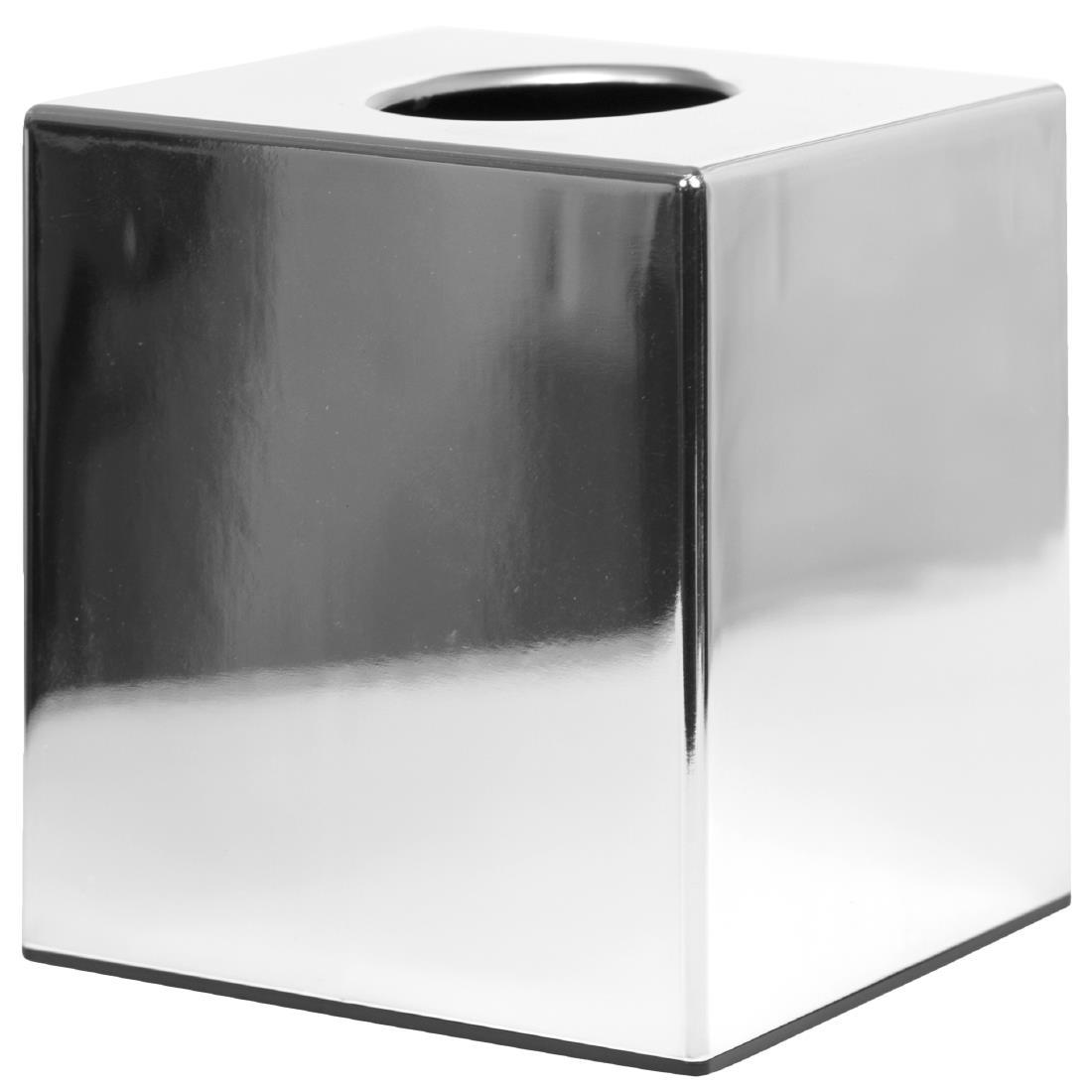 Bolero Chrome Cube Tissue Holder - CC493  - 1
