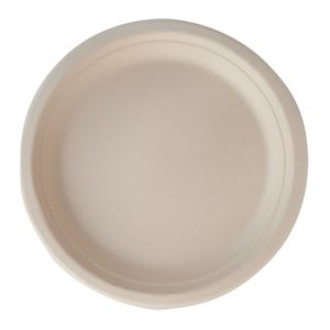 eGreen Eco-Fibre Compostable Wheat Round Plates 250mm (Pack of 1000) - FN203  - 1
