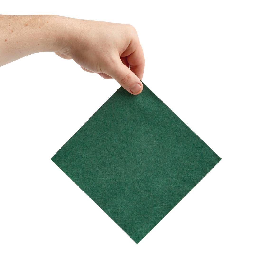 Fiesta Recyclable Lunch Napkin Green 33x33cm 2ply 1/4 Fold (Pack of 2000) - FE223  - 3