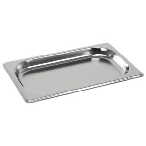 Vogue Stainless Steel 1/4 Gastronorm Pan 20mm - GM312  - 1