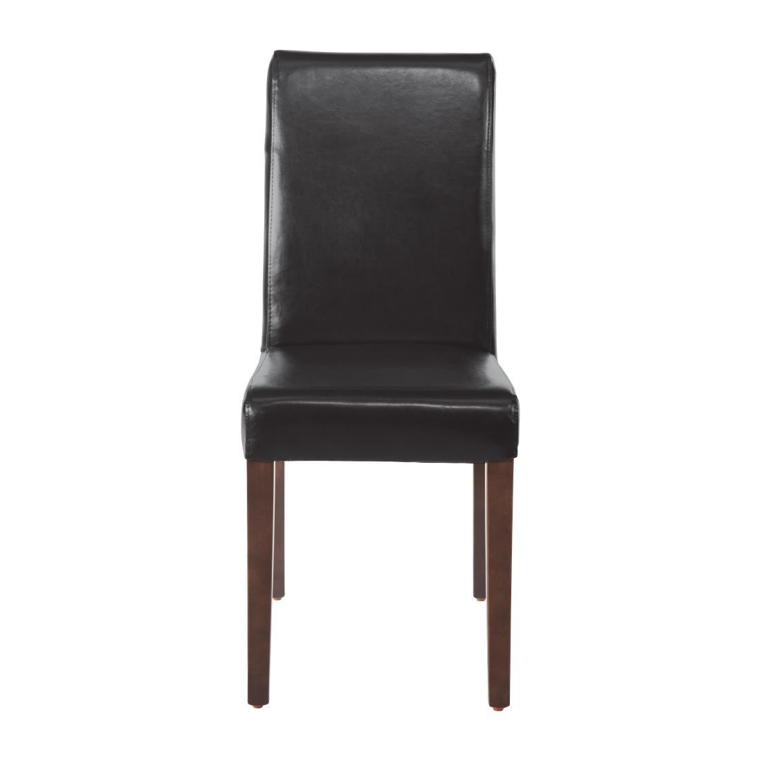 Bolero Faux Leather Dining Chair Black (Box 2) - GF954  - 2
