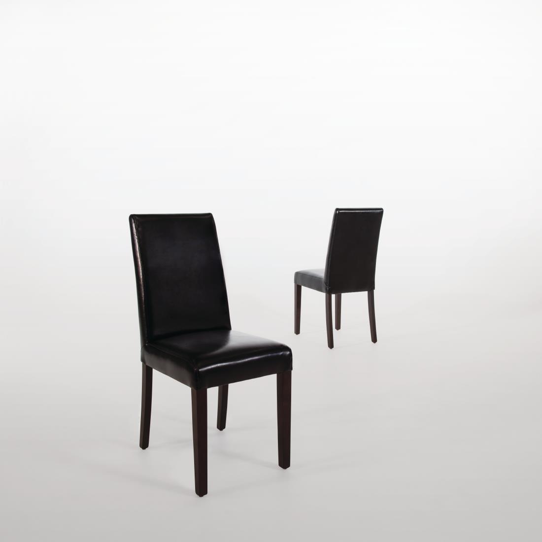 Bolero Faux Leather Dining Chair Black (Box 2) - GF954  - 6