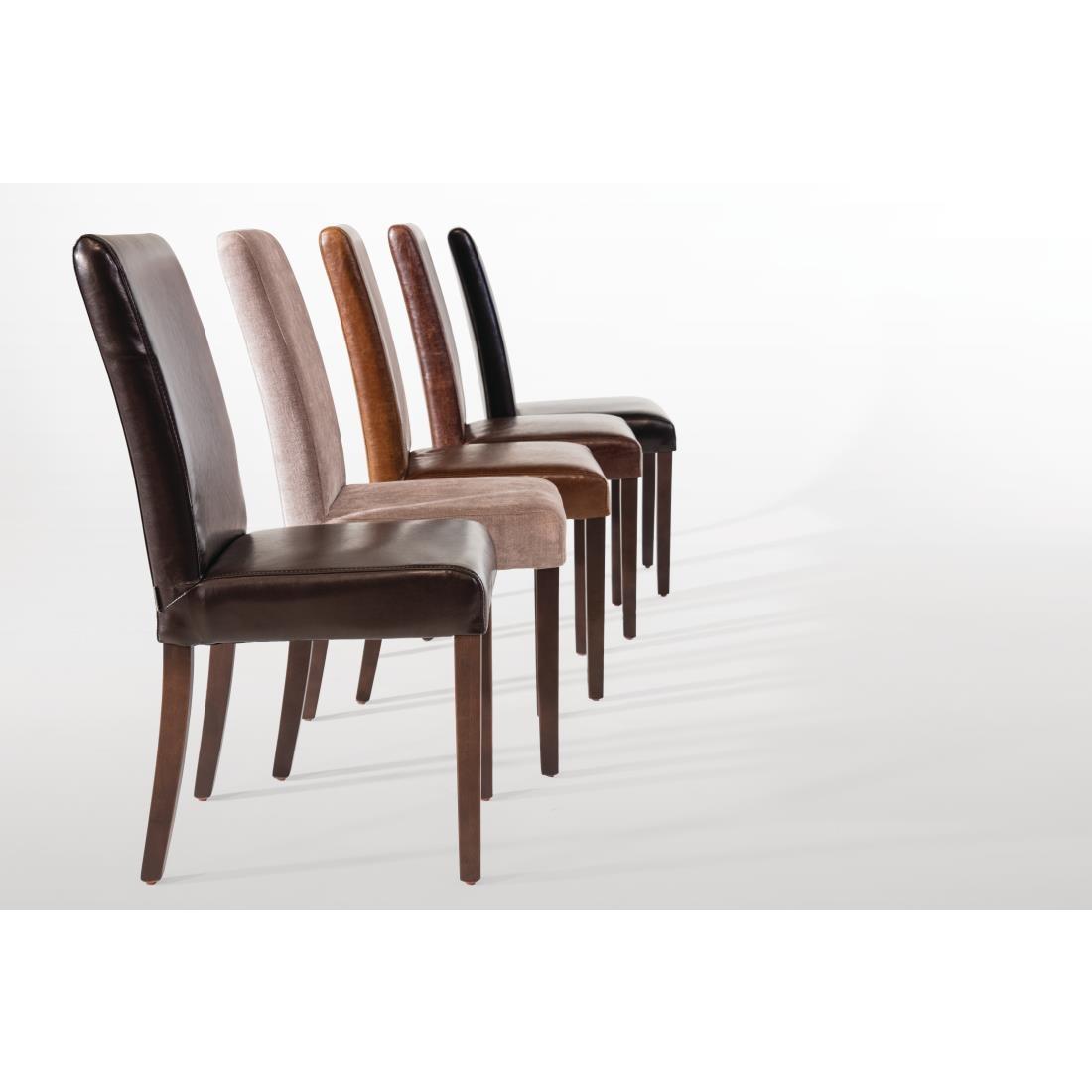 Bolero Faux Leather Dining Chair Black (Box 2) - GF954  - 8