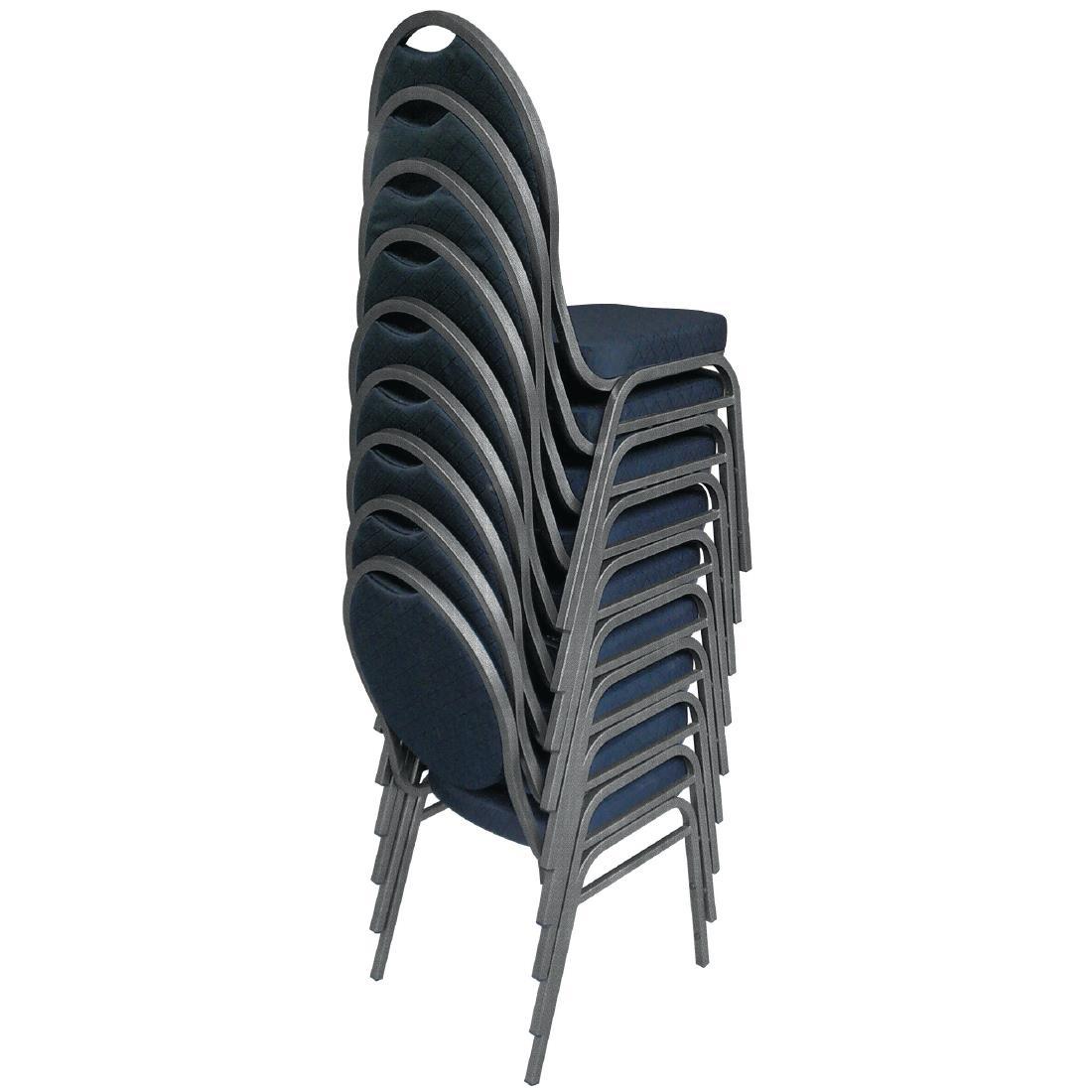 Bolero Oval Back Banquet Chairs Grey & Black (Pack of 4) - CE142  - 3