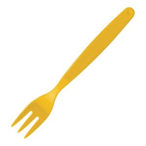 Olympia Kristallon Polycarbonate Fork Yellow (Pack of 12) - DL119  - 1