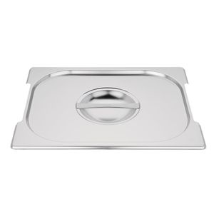 Vogue Stainless Steel 1/2 Gastronorm Handled Pan Lid - CB185  - 1