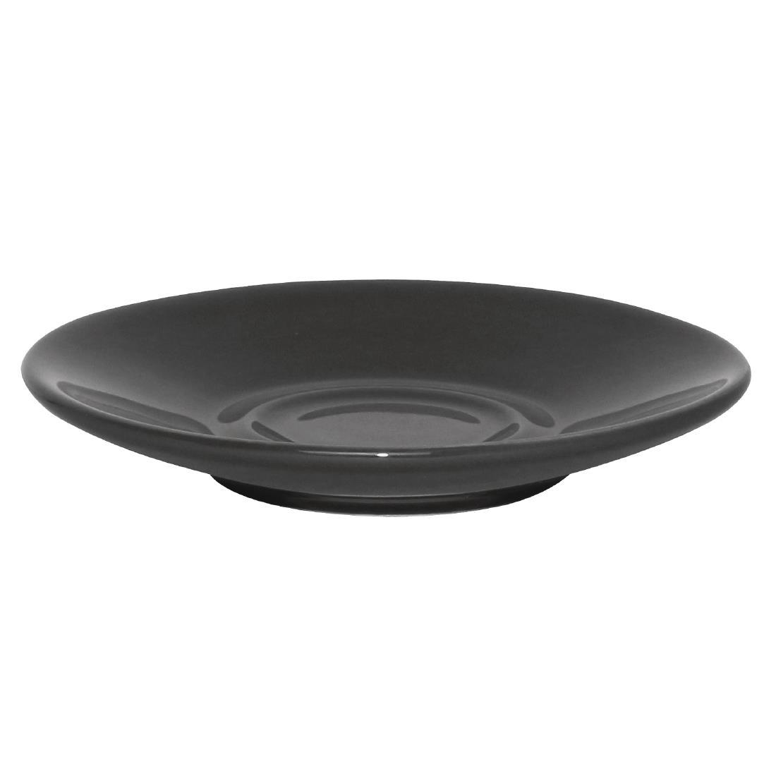 Olympia Cafe Espresso Saucers Charcoal 116.5mm (Pack of 12) - GK087  - 1
