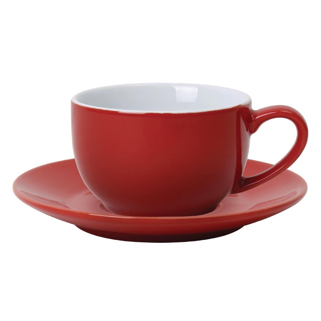 Olympia Cafe Saucers Red 158mm (Pack of 12) - GL047  - 3