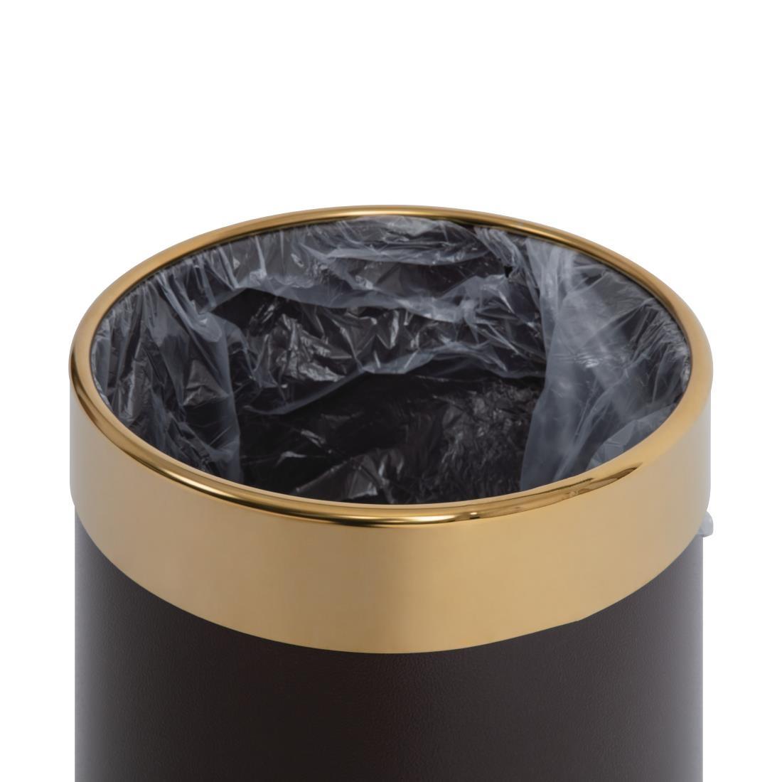 Bolero Waste Paper Bin with Gold Rim - Y804  - 5