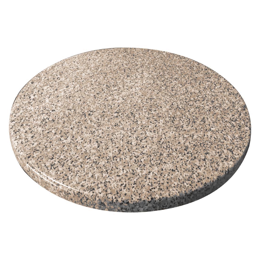 Bolero Pre-drilled Round Granite Table Top 600mm - GG596  - 1