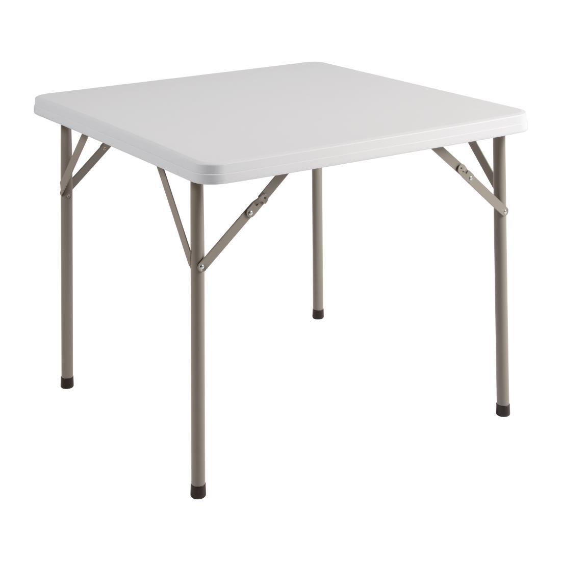 Bolero PE Square Folding Table 3ft White (Single) - Y807  - 3