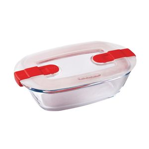 Pyrex Cook and Heat Rectangular Dish with Lid 350ml - FC366  - 1
