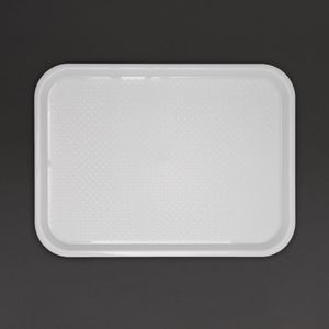 Olympia Kristallon Polypropylene Fast Food Tray White Medium 415mm - GF996  - 2