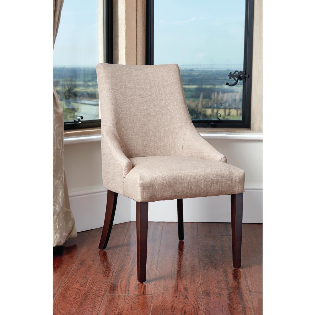 Bolero Neutral Finesse Dining Chairs (Pack of 2) - CF367  - 5
