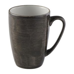 Churchill Stonecast Patina Profile Mug Iron Black 340ml (Pack of 12) - FS902  - 1