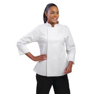 Chef Works Marbella Womens Executive Chefs Jacket White S - B138-S  - 3