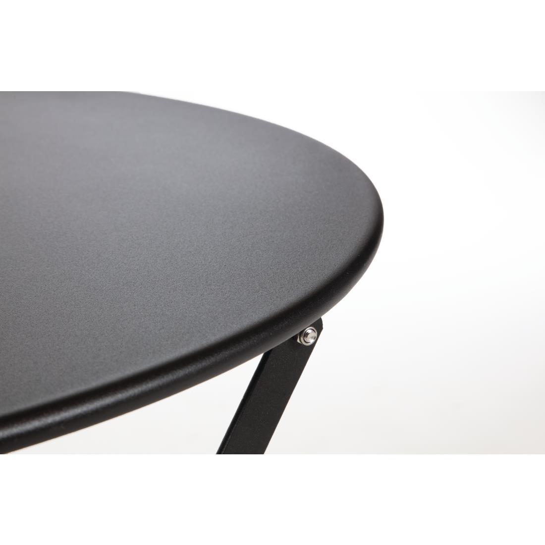 Bolero Black Pavement Style Steel Table 595mm - GH558  - 7