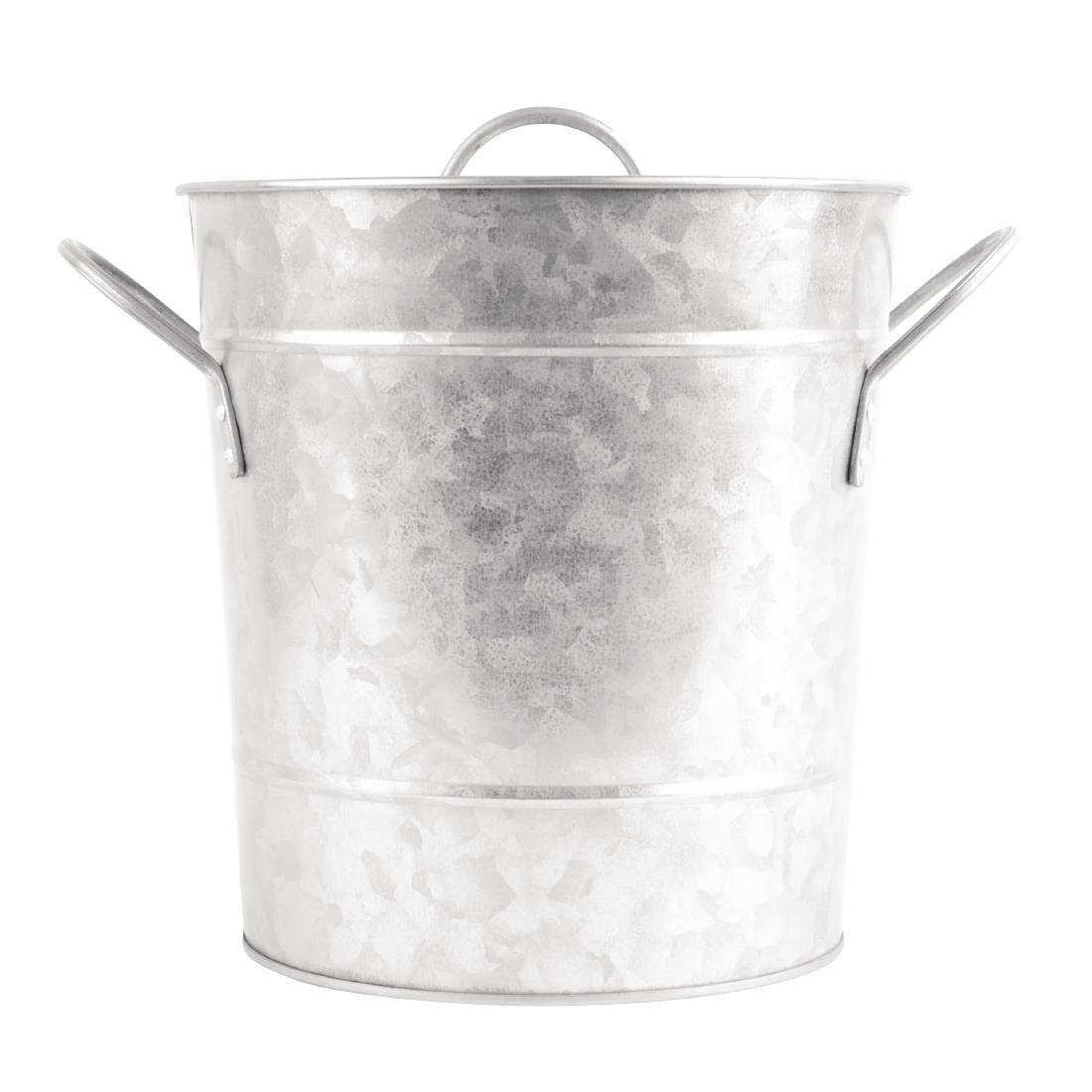 Olympia Galvanised Steel Wine And Champagne Bucket With Lid - CK824  - 2