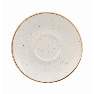Churchill Stonecast Round Cappuccino Saucers Barley White 156mm (Pack of 12) - DK533  - 1