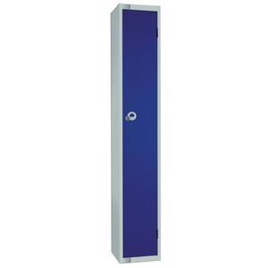 Elite Single Door Coin Return Locker with Sloping Top Blue - W974-CNS  - 1