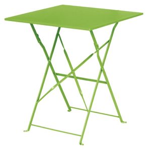 Bolero Lime Green Square Pavement Style Steel Table - GK987  - 1