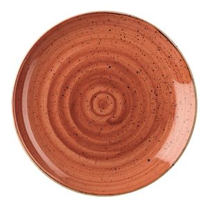 Churchill Stonecast Round Coupe Plate Spiced Orange 165mm (Pack of 12) - DK538  - 1