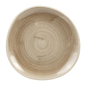 Churchill Stonecast Patina Antique Organic Round Plates Taupe 210mm (Pack of 12) - HC802  - 1