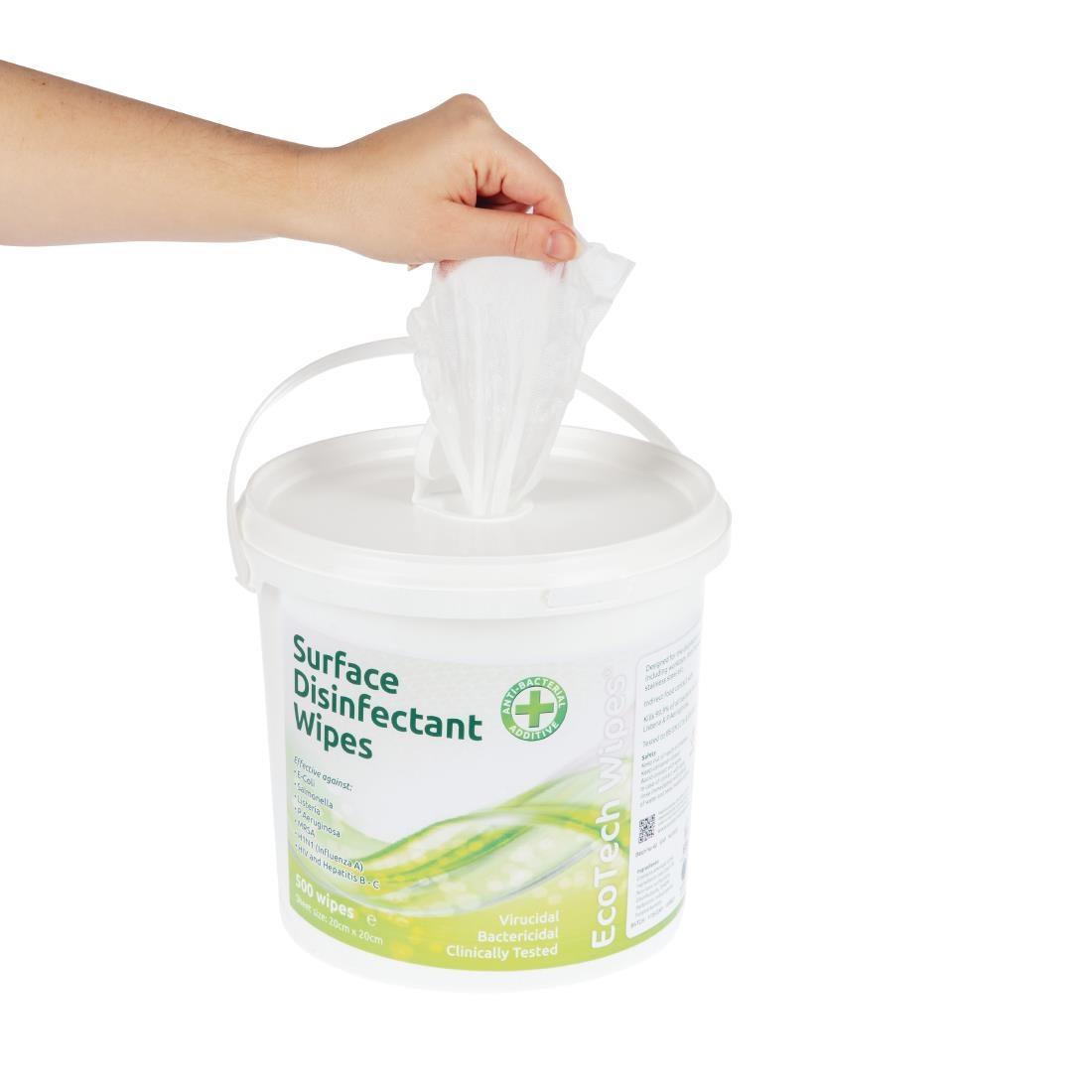 EcoTech Disinfectant Surface Wipes Bucket (500 Pack) - DE325  - 3