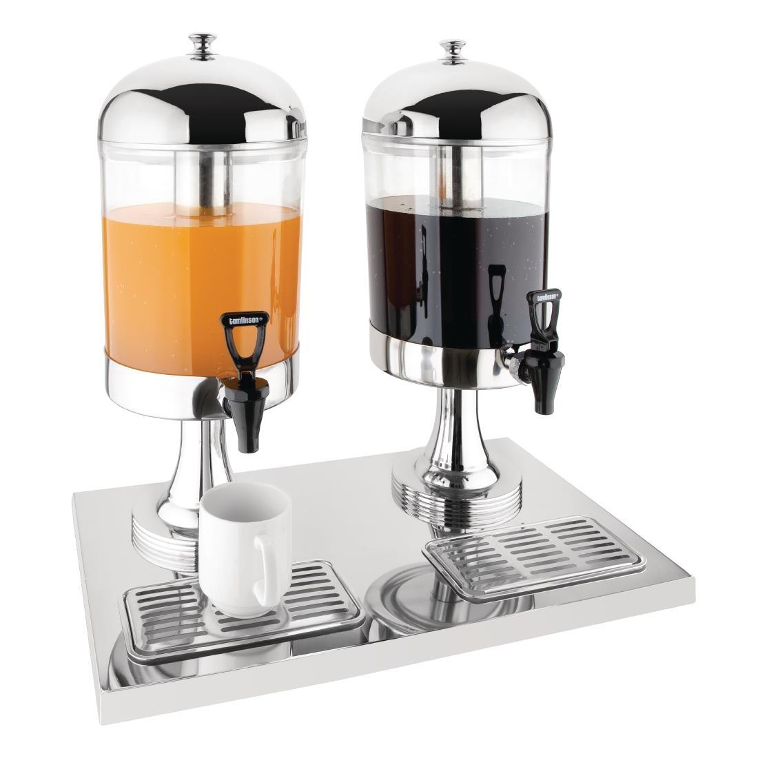 Olympia Double Juice Dispenser with Drip Tray - J184  - 3