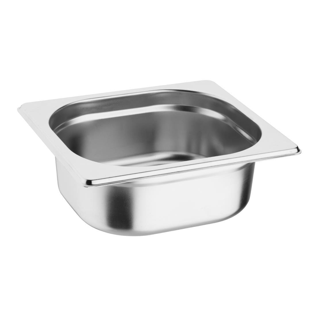 Vogue Stainless Steel 1/6 Gastronorm Pan 65mm - K985  - 1