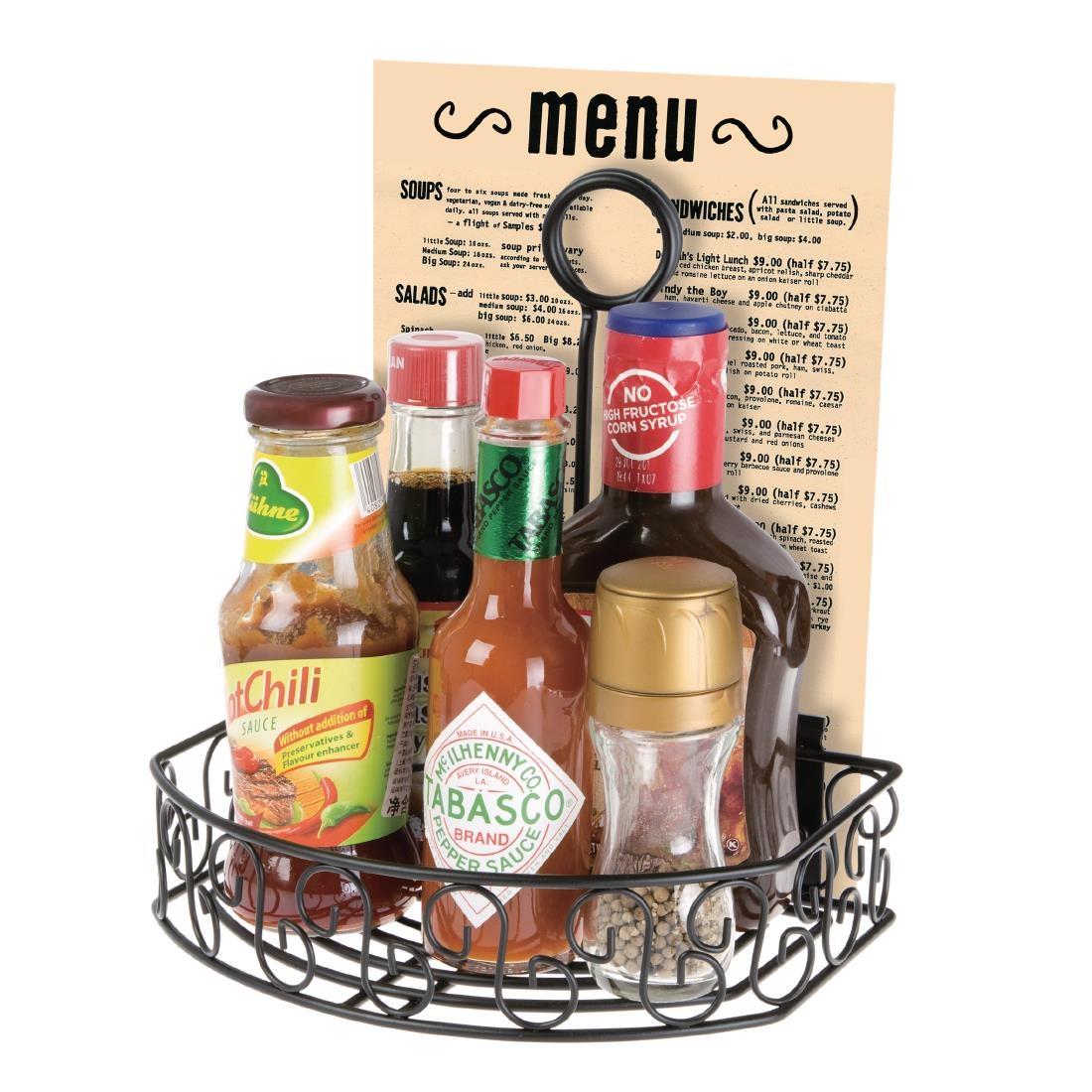 Olympia Wire Condiment Holder With Menu Clip - CN851  - 2