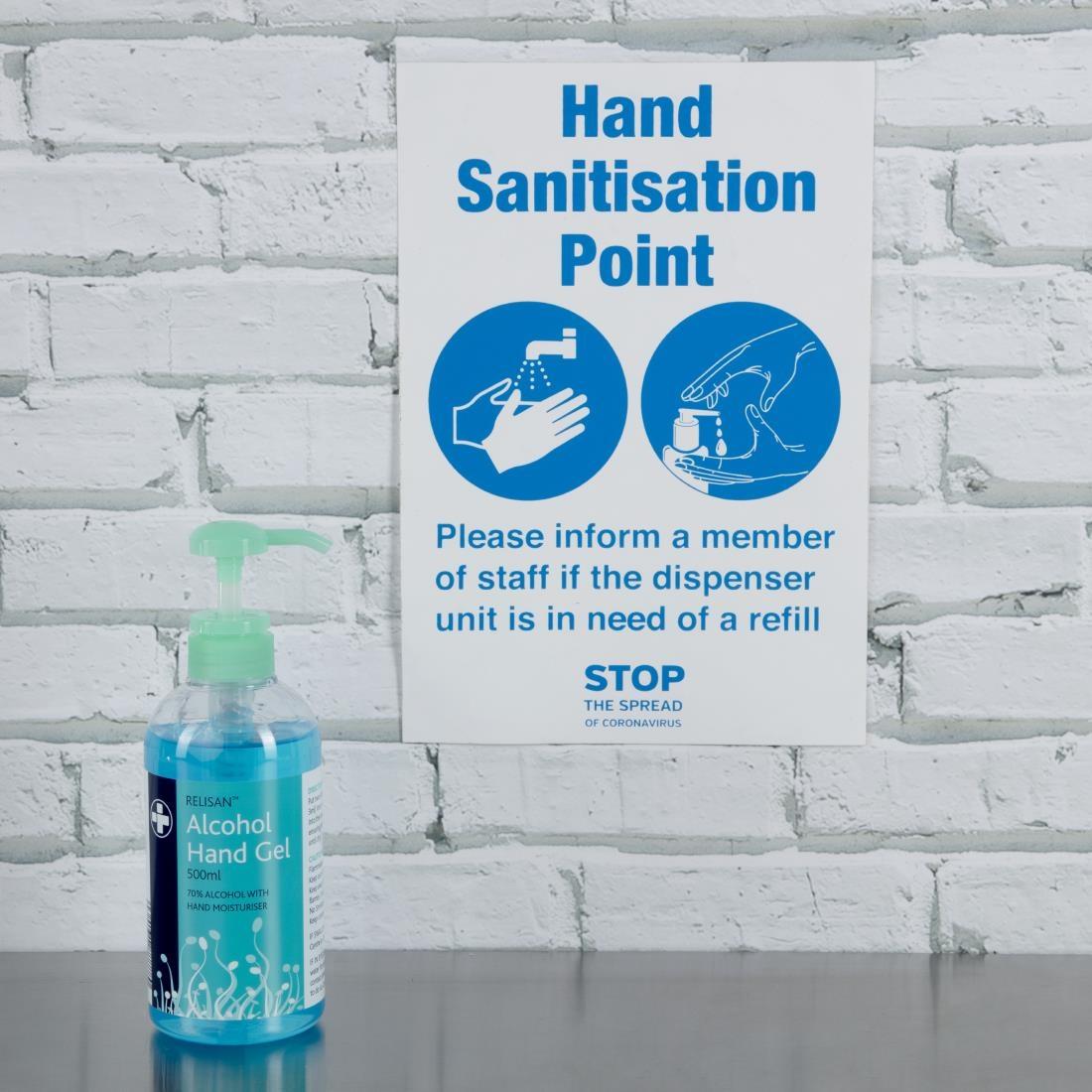 Hand Sanitisation Point Sign A5 Self-Adhesive - FN845  - 2