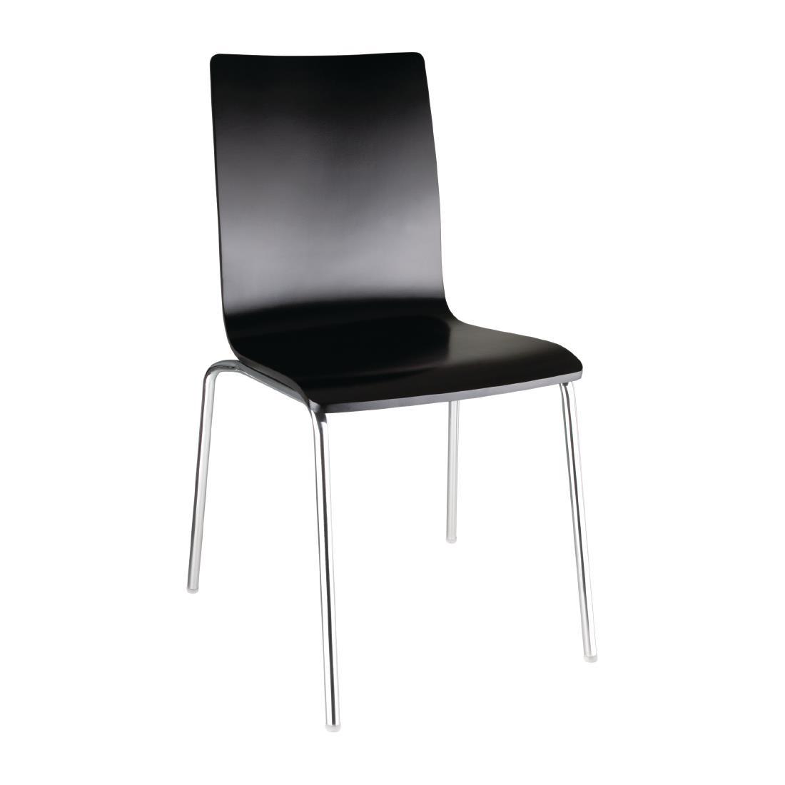 Bolero Black Square Back Side Chair (Pack of 4) - GR345  - 1