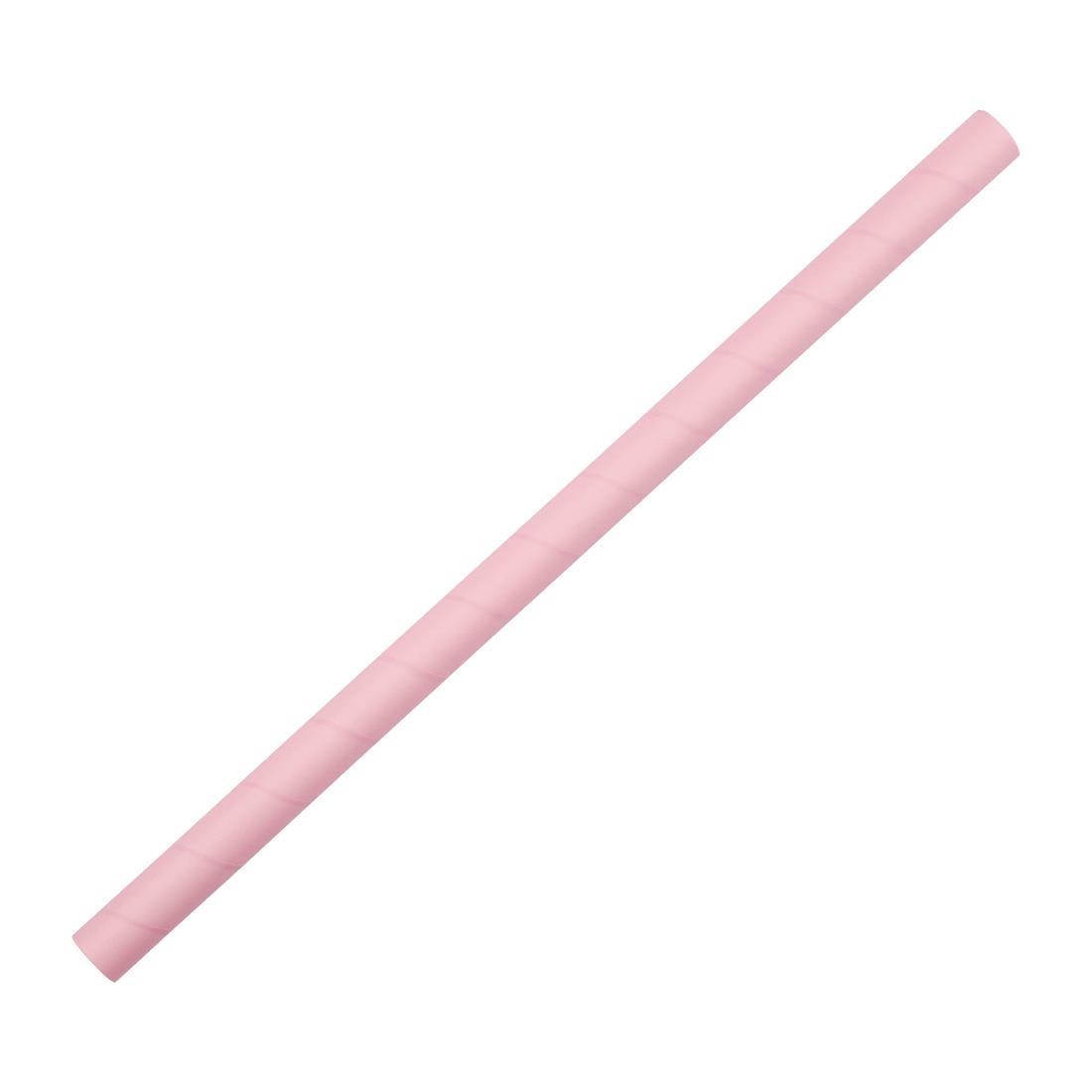 Fiesta Compostable Paper Smoothie Straws Pink (Pack of 250) - FB149  - 1