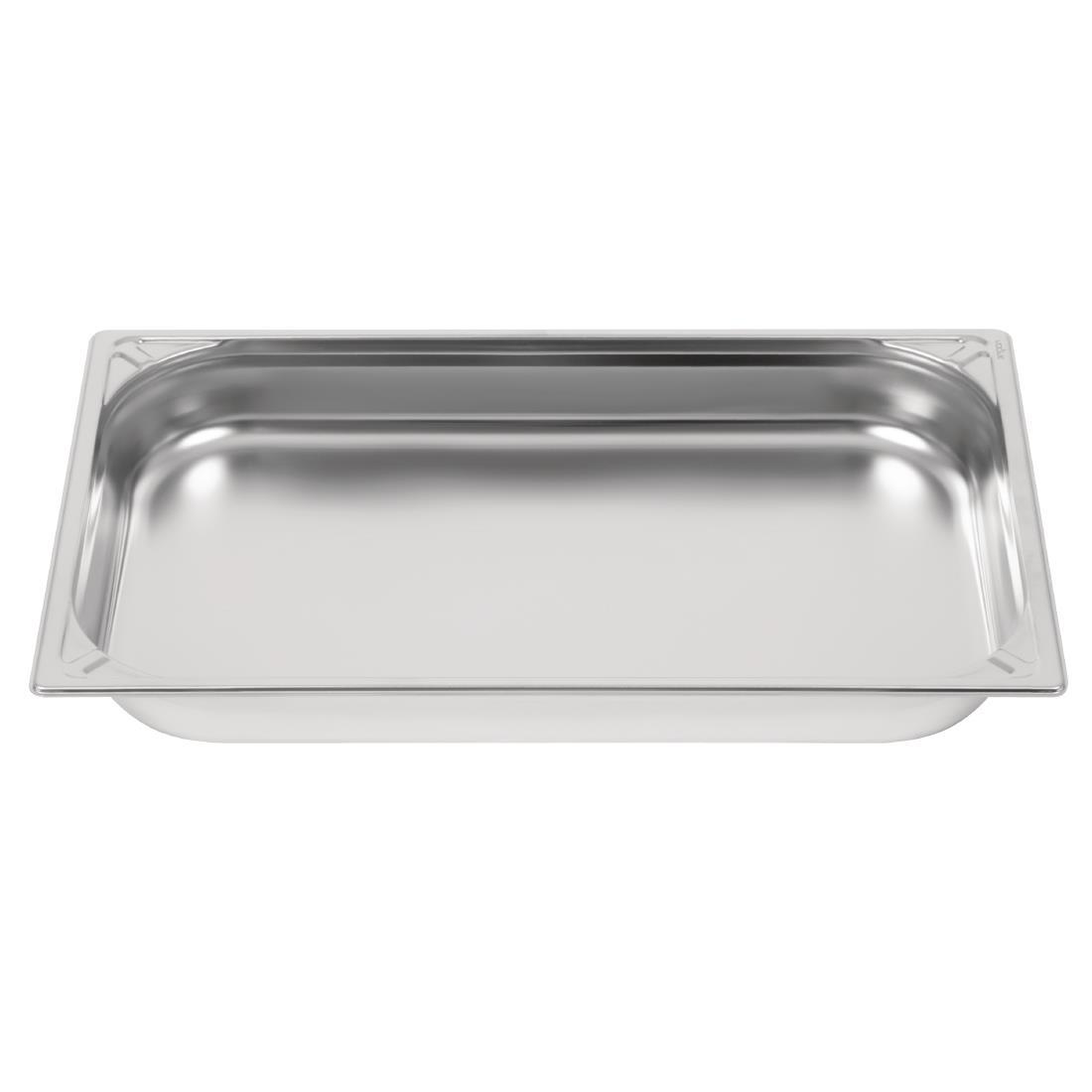 Vogue Heavy Duty Stainless Steel 1/1 Gastronorm Pan 65mm - DW433  - 3