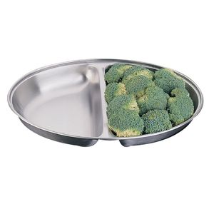 Olympia Oval Vegetable Dish Two Compartments 252mm - P185  - 1