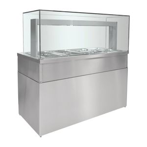 Parry Heated Bain Marie Servery Counter with Glass HGBM4 - FP728  - 1