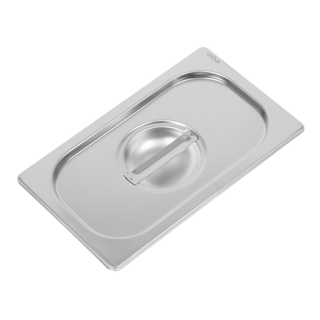 Vogue Heavy Duty Stainless Steel 1/4 Gastronorm Pan Lid - DW458  - 1