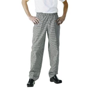 Chef Works Essential Baggy Pants Small Black Check 2XL - A026-XXL  - 1