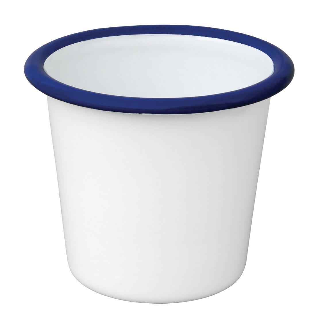 Olympia Enamel Sauce Cup White and Blue (Pack of 6) - DC383  - 2