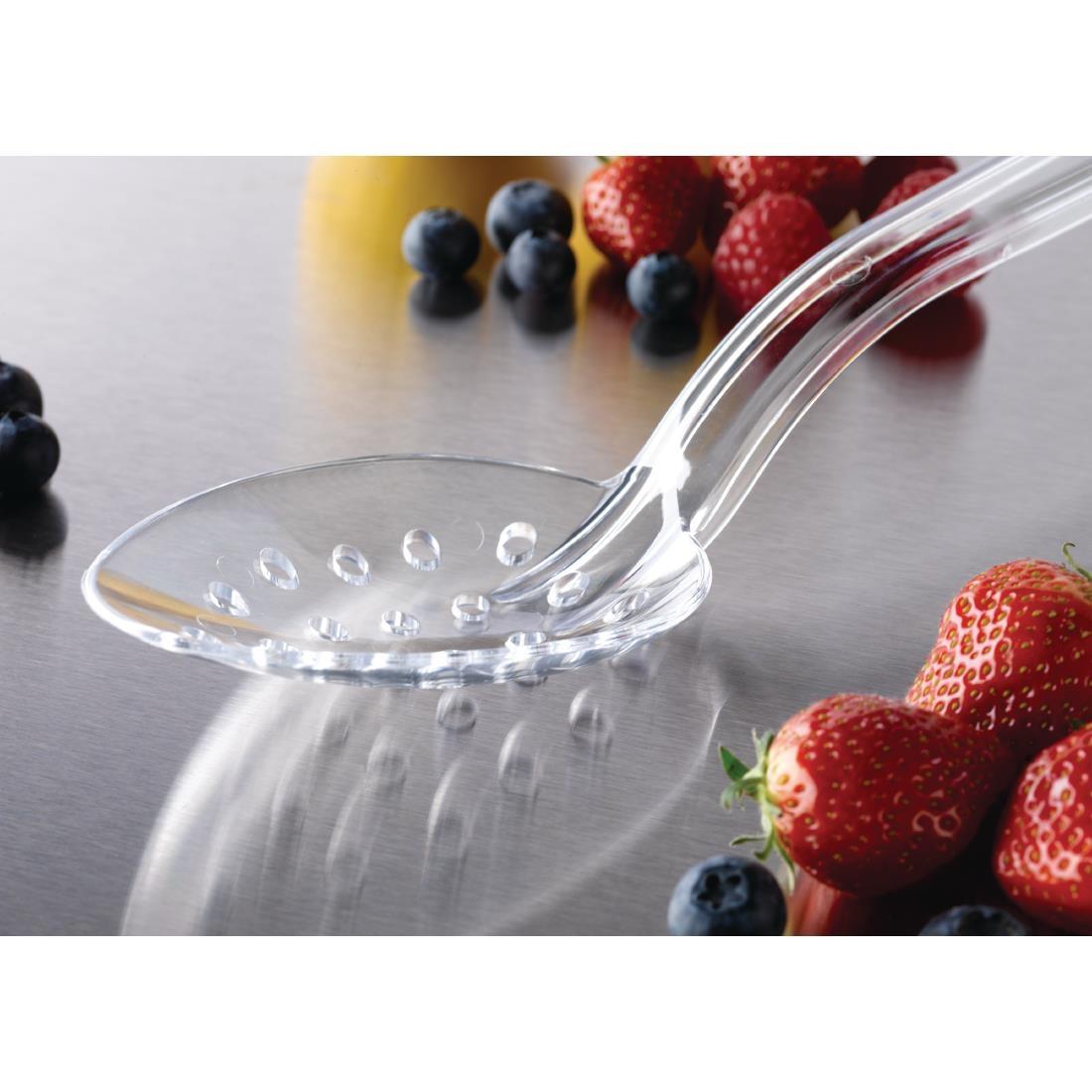 Matfer Bourgeat Exoglass Perforated Serving Spoon Clear 13" - DR198  - 5