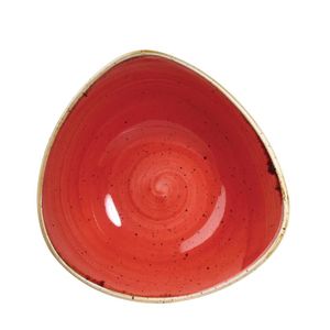 Churchill Stonecast Triangle Bowl Berry Red 235mm (Pack of 12) - DB068  - 1
