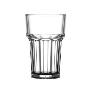 BBP Polycarbonate Nucleated American Hi Ball Glasses Half Pint CE Marked (Pack of 36) - U407  - 1