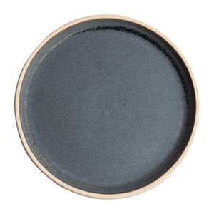 Olympia Canvas Flat Round Plate Blue Granite 250mm (Pack of 6) - FA301  - 1