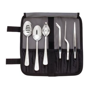 Mercer Culinary 6 Piece Chef Plating Kit with Storage Roll - DE454  - 1