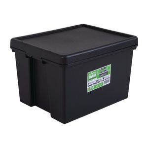 Wham Bam Heavy Duty Storage Box and Lid Black 45Ltr - FB133  - 1